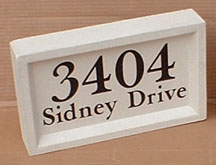 standard thick address plaque
